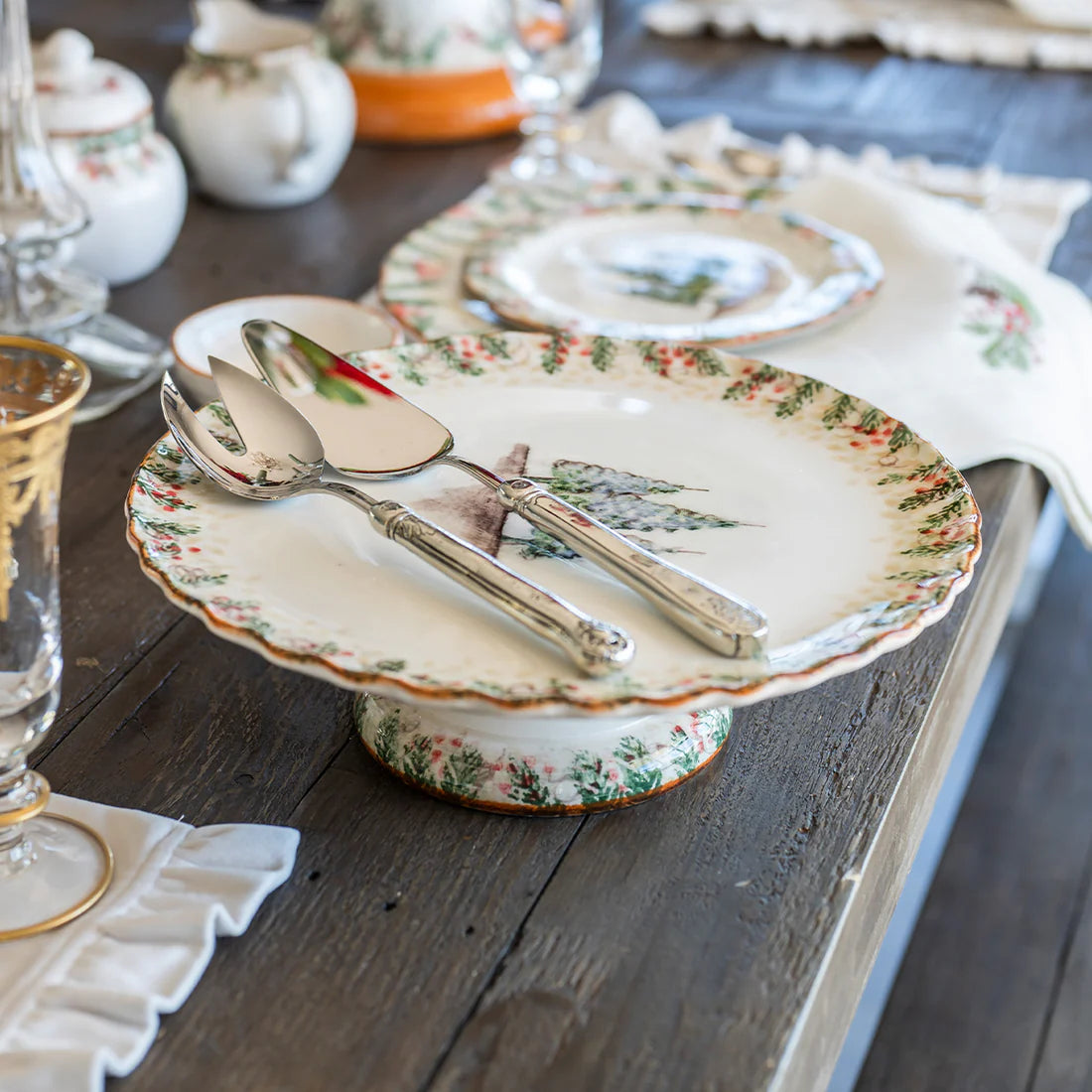 ARTE ITALICA: Natale Cake Stand - Artistica.com