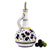GIFT BOX: With authentic Deruta hand painted ceramic - Olive Oil Dispenser Blue Rooster Design