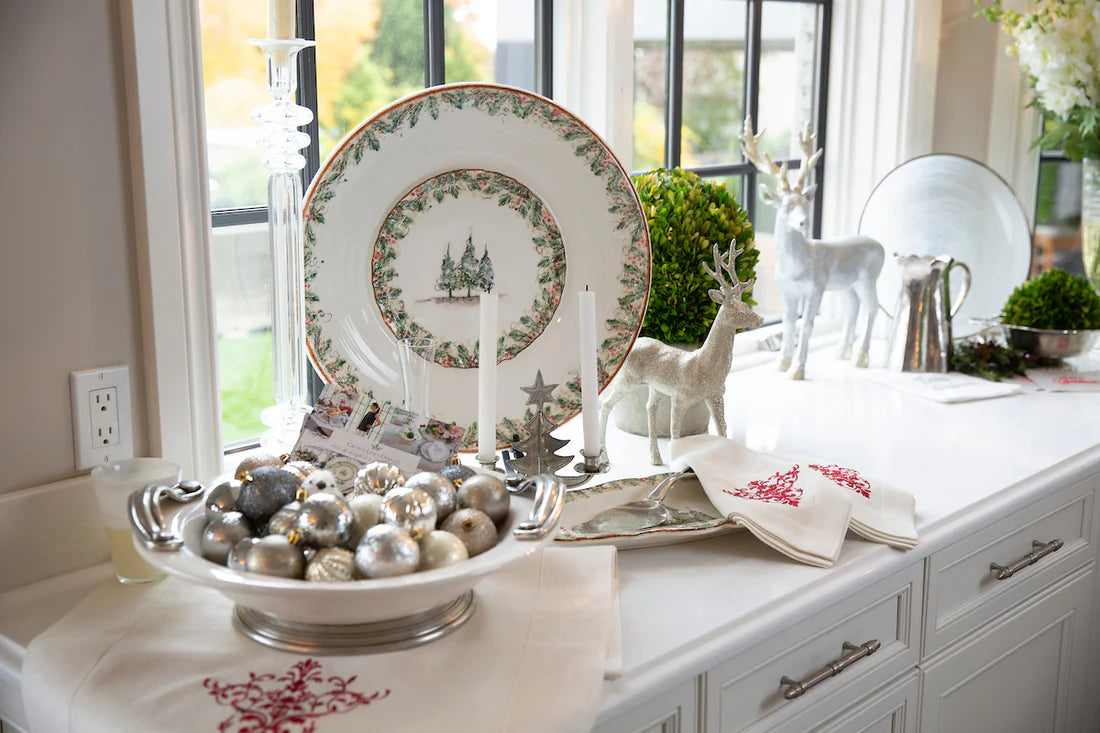 ARTE ITALICA: Natale Large Round Platter - Artistica.com