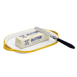 RAFFAELLESCO DELUXE: Oval Butter Tray + Spreader - Bundle Set