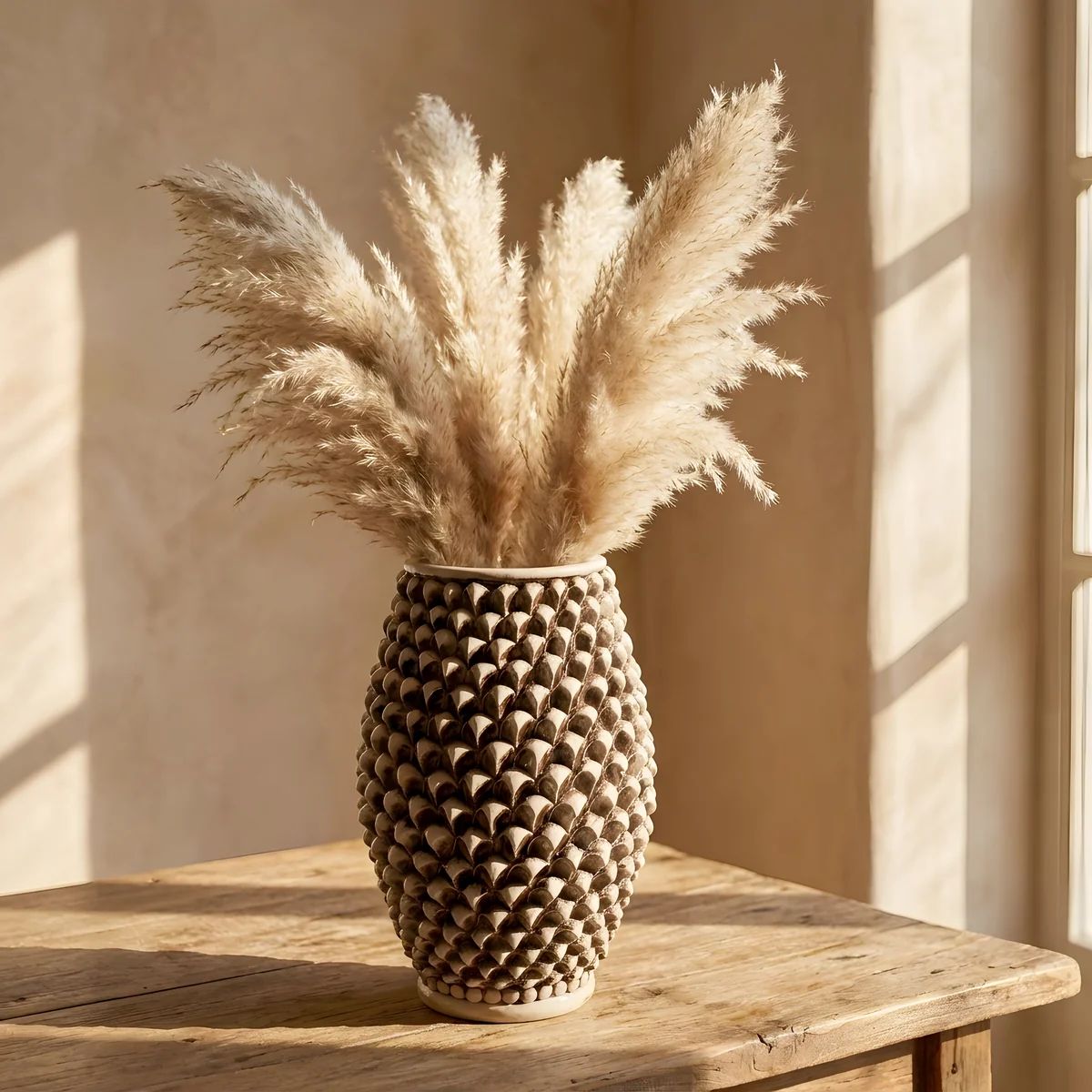 SICILIAN PINECONE: Ceramic Barrel Vase - ANTICO