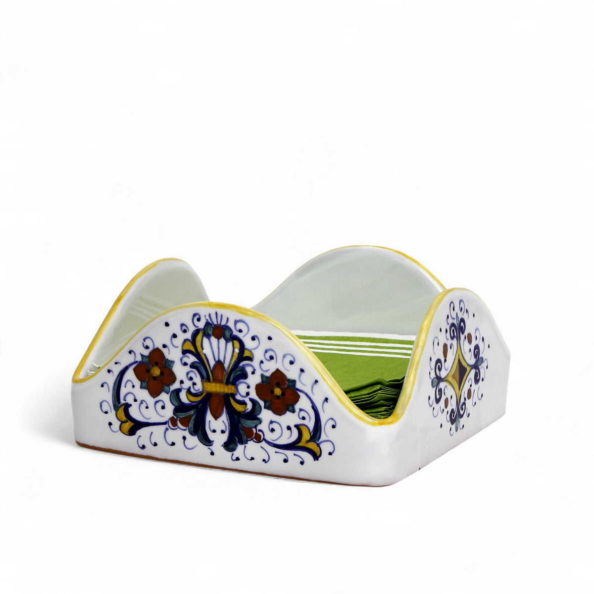 GIFT BOX: With RICCO DERUTA CLASSICO Square Napkins Holder (For Luncheon Size napkins 6.5"x6.5")