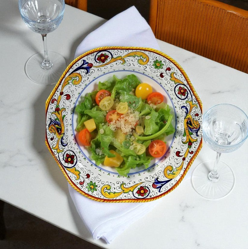 RAFFAELLESCO: Hexagonal Lg Salad Pasta Bowl - Artistica.com