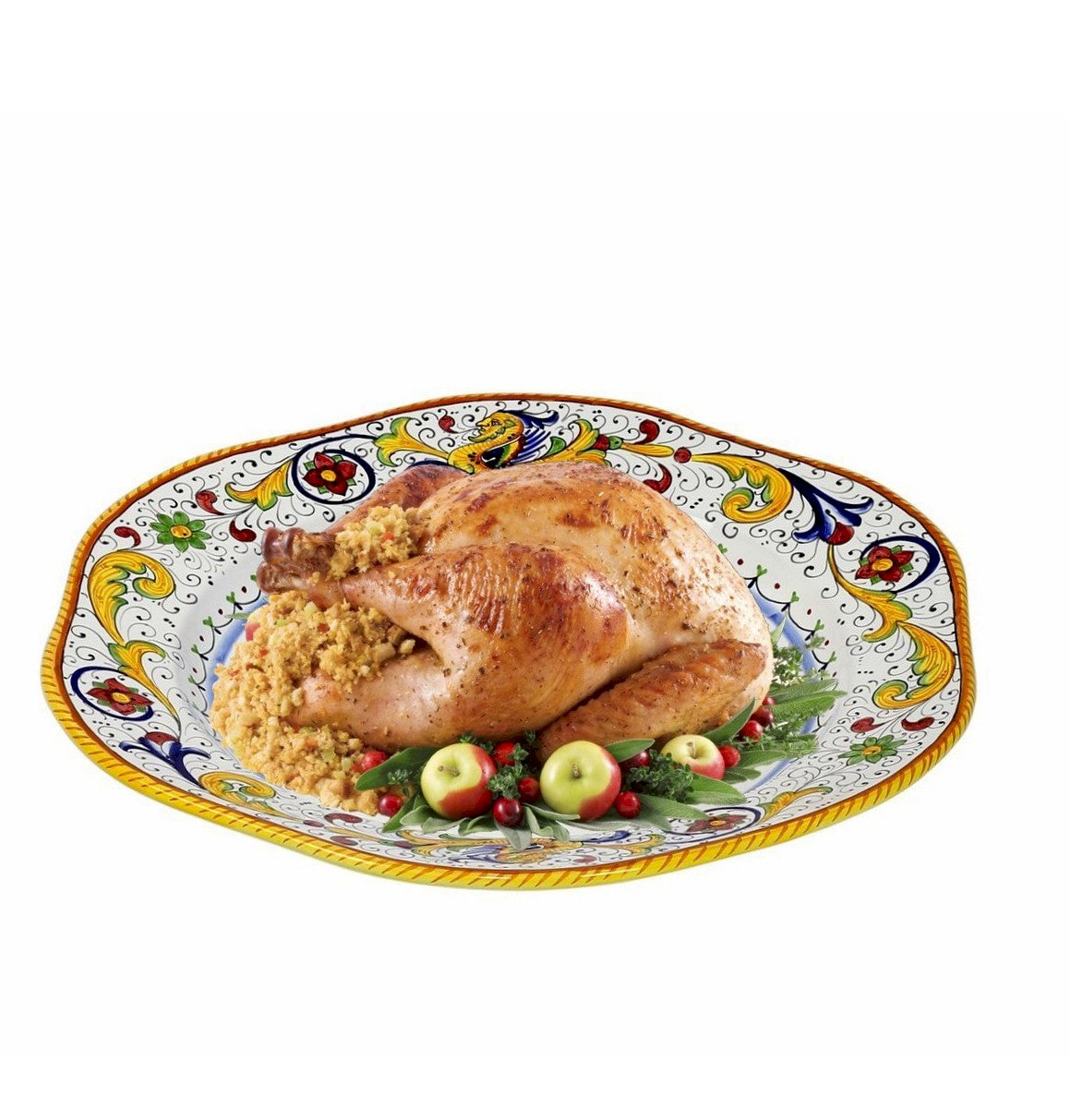 RAFFAELLESCO: Hexagonal Extra Large Charger Turkey Platter