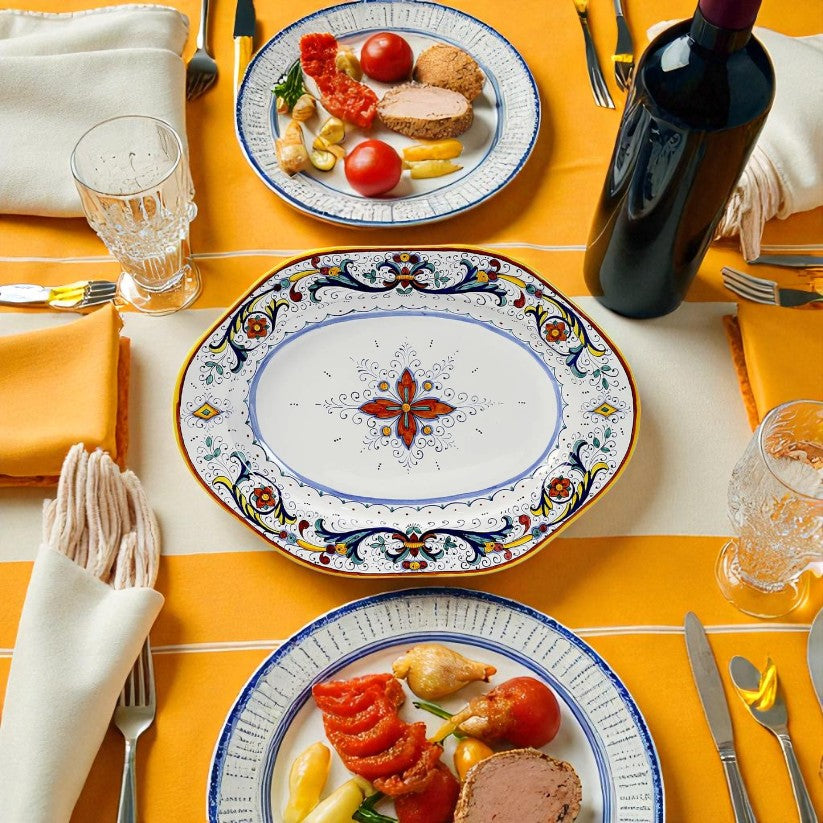 RICCO DERUTA DELUXE: Hexagonal Extra Large Oval Platter