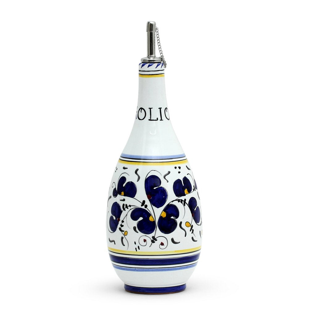 ORVIETO BLUE ROOSTER: Olive Oil Bottle Dispenser - Artistica.com