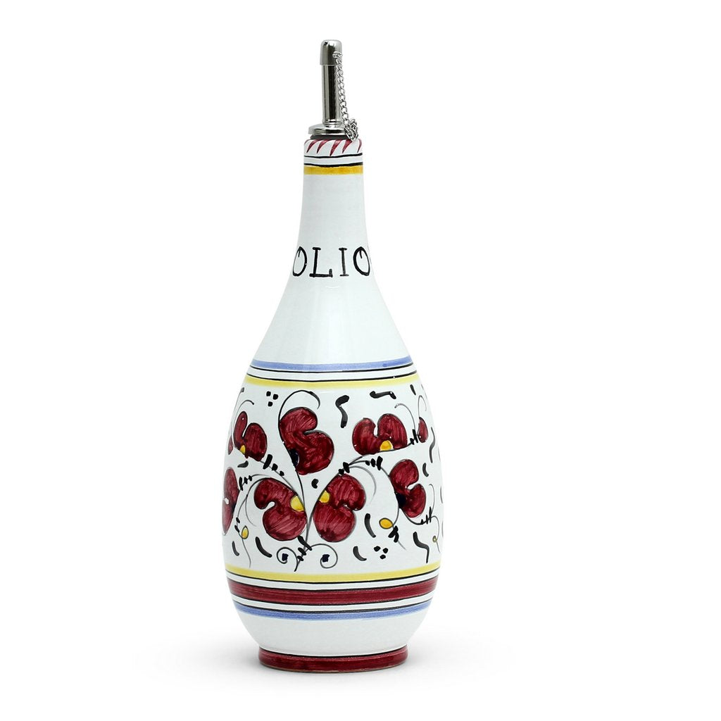 ORVIETO RED ROOSTER: Olive Oil Bottle Dispenser - Artistica.com