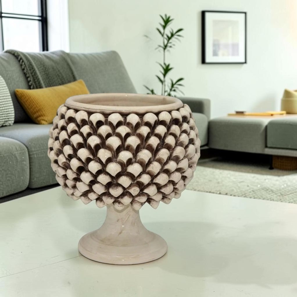 SICILIAN PINECONE: Footed Bowl/Planter/Vase - ANTICO