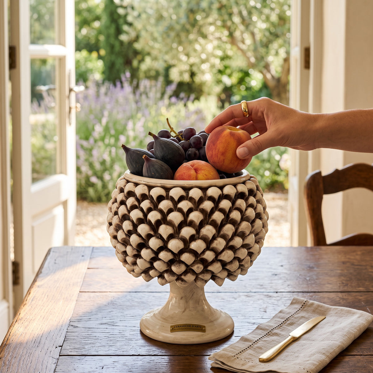 SICILIAN PINECONE: Footed Bowl/Planter/Vase - ANTICO