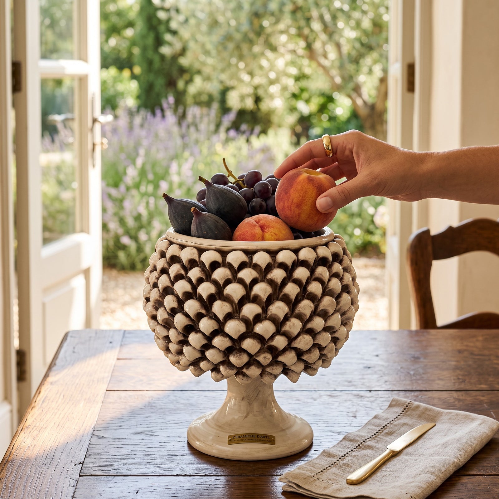 SICILIAN PINECONE: Footed Bowl/Planter/Vase - ANTICO
