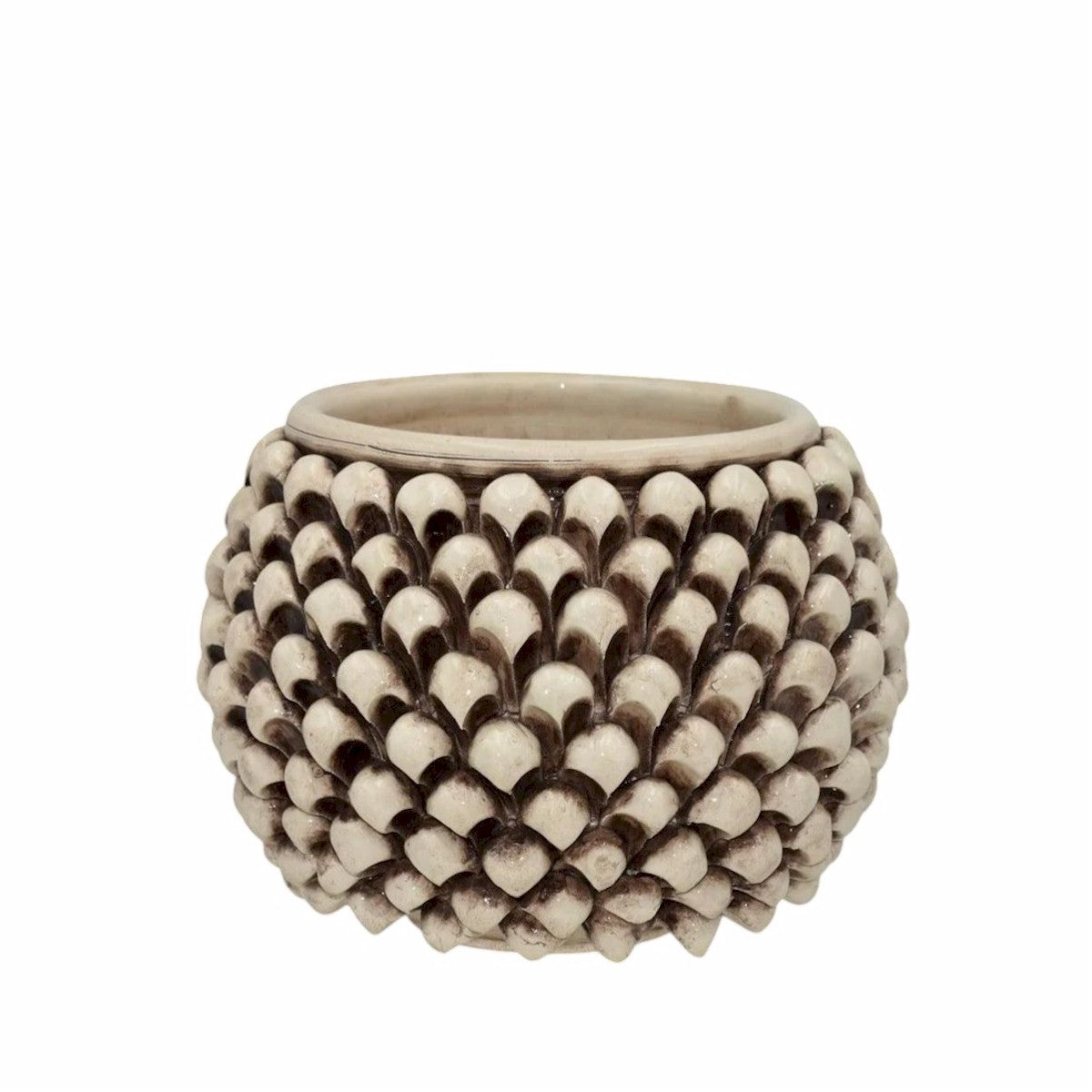 SICILIAN PINECONE: Ceramic Vase Planter Handcrafted - ANTICO