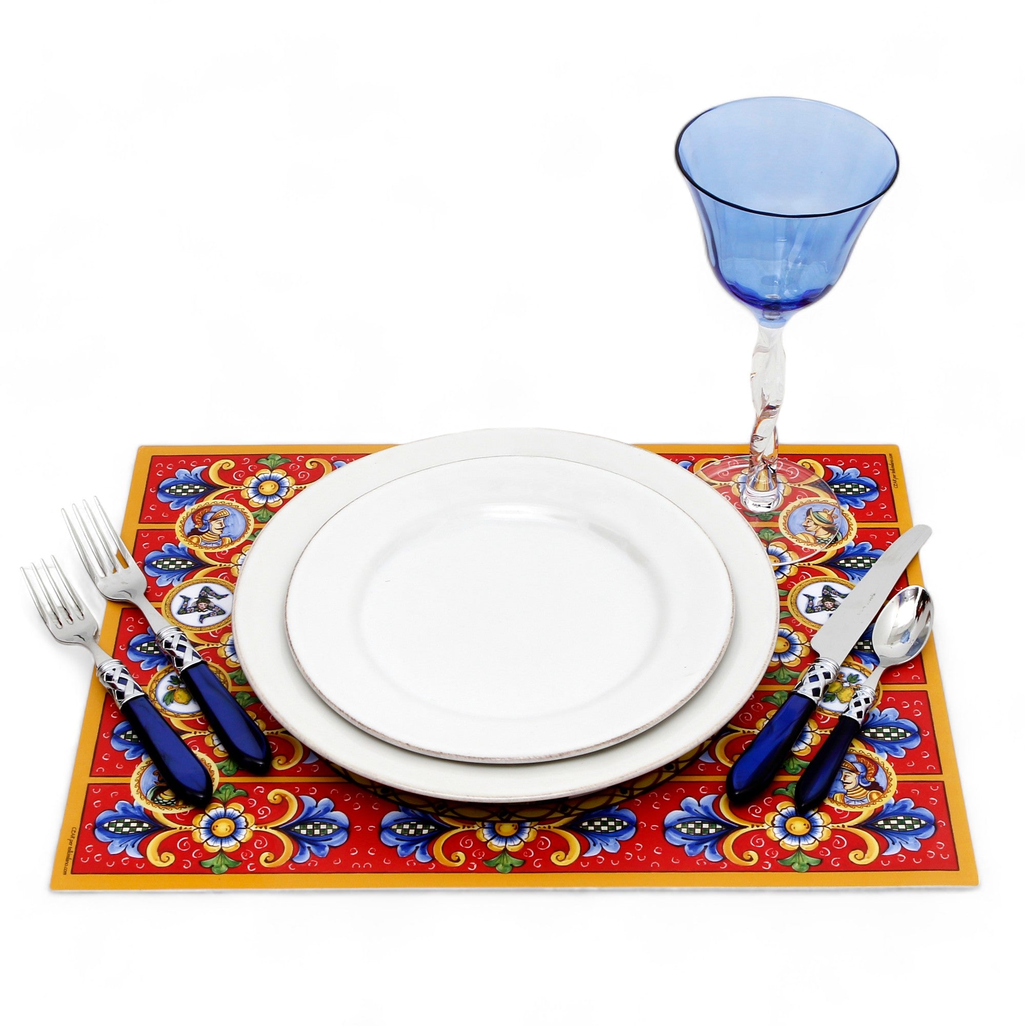 ITALIAN DREAM: Large Placemat - Stain Proof and Water Repellent PVC - Design ACIREALE/A