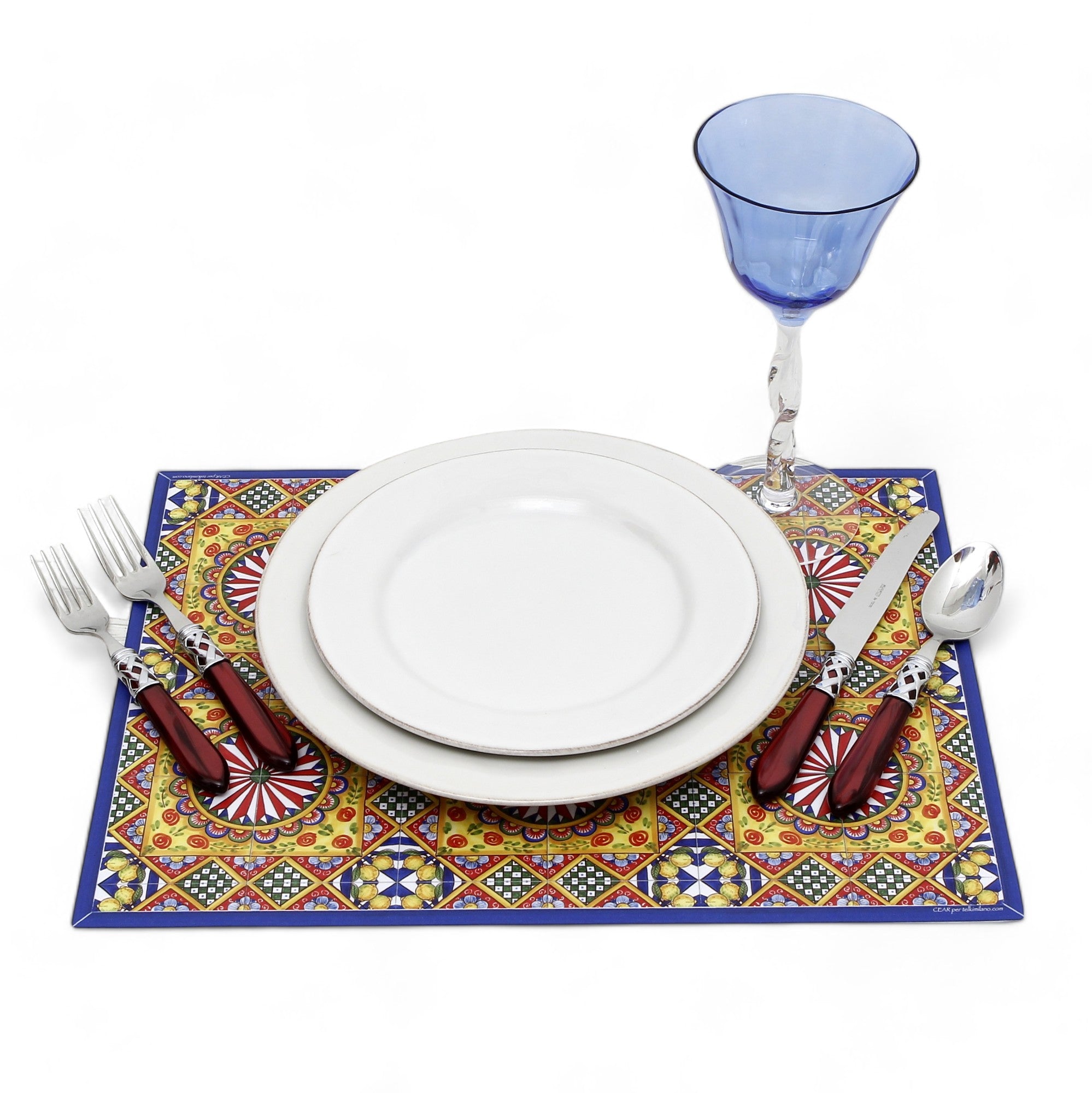 ITALIAN DREAM: Large Placemat - Stain Proof and Water Repellent PVC - Design BRONTE/A