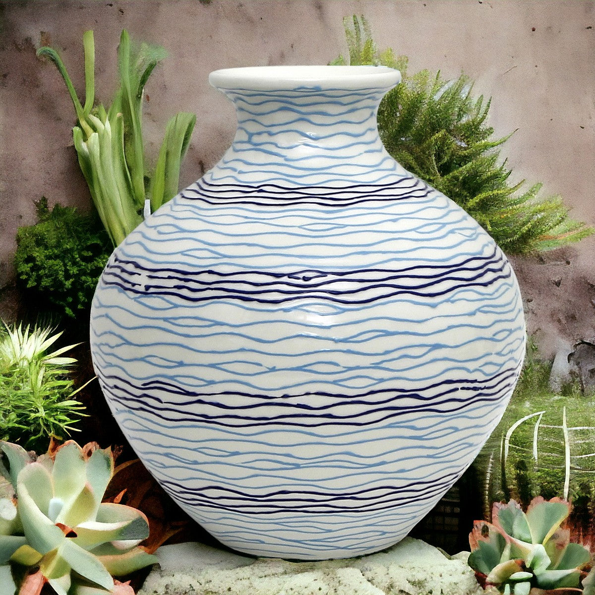 MARE BLU: Large Shaped Traditional Vase - Artistica.com