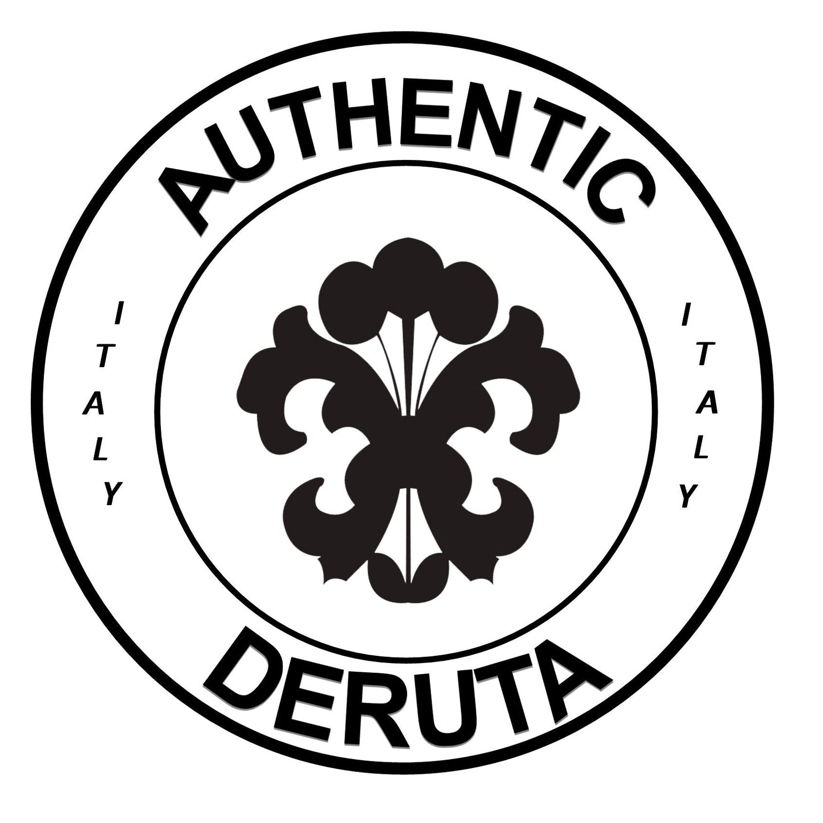 LAZY SUSAN: Ceramic-Stone Rotating Lazy Susan 20" Diam. in Deruta, Italy. - Artistica.com