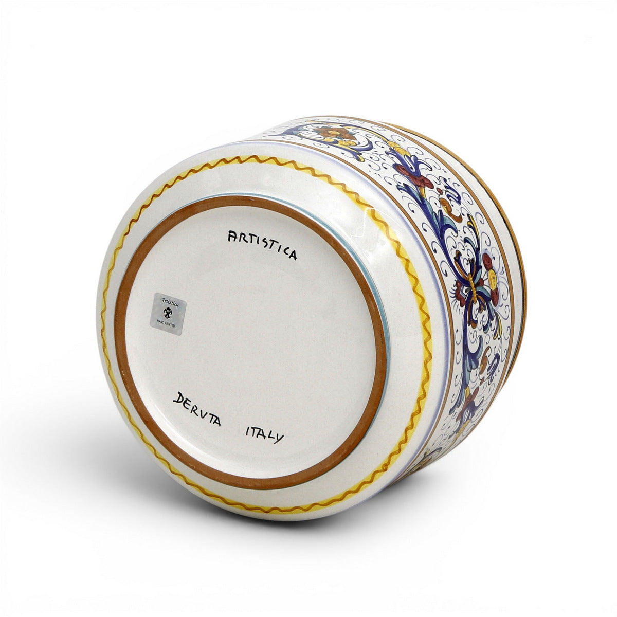 RICCO DERUTA DELUXE: Cylindrical Cover Pot Ricco Deruta Design - Cachepot Planter (Small)