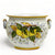 POSITANO: Round Tuscan cachepot/planter with side rings (Large 17" Diam.)
