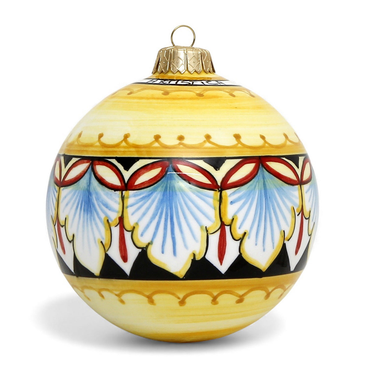 CHRISTMAS ORNAMENT: Deruta Vario Round Ball Large (4" Ø)
