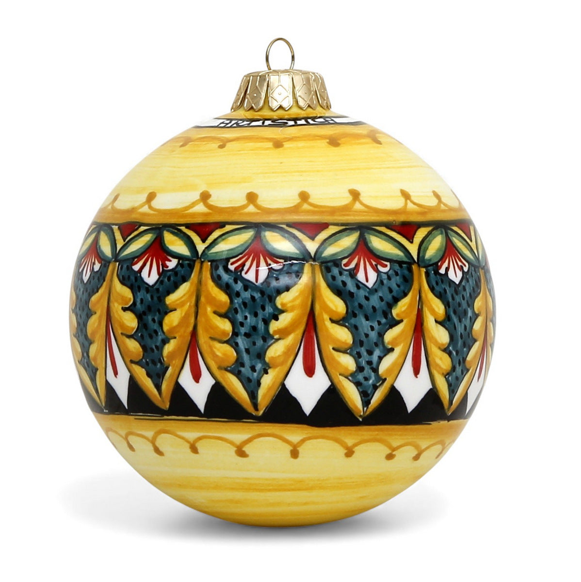 CHRISTMAS ORNAMENT: Deruta Vario Round Ball Large (4" Ø)