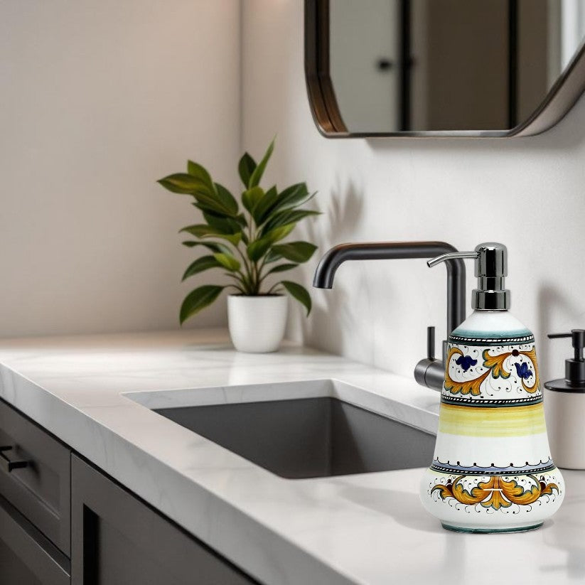 PERUGINO: Liquid Soap/Lotion Dispenser with Chrome Pump (Large 24 OZ) [R]