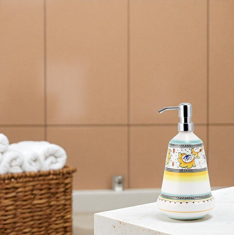 PERUGINO: Liquid Soap/Lotion Dispenser with Chrome Pump (Large 26 OZ)