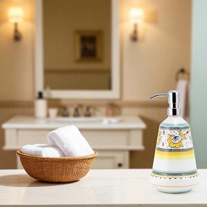 PERUGINO: Liquid Soap/Lotion Dispenser with Chrome Pump (Large 26 OZ)