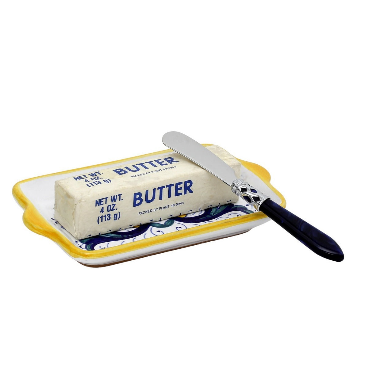 RICCO DERUTA: Rectangular Butter Tray + Spreader - Bundle Set