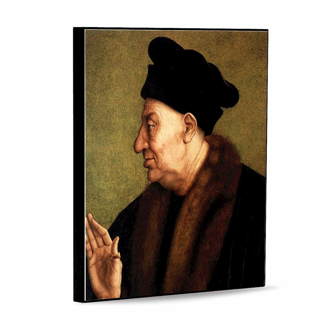 AFFRESCO: Panel Tile - Opera &quot;Portrait of an Old Man&quot; by Quentin Metsys (8x10)
