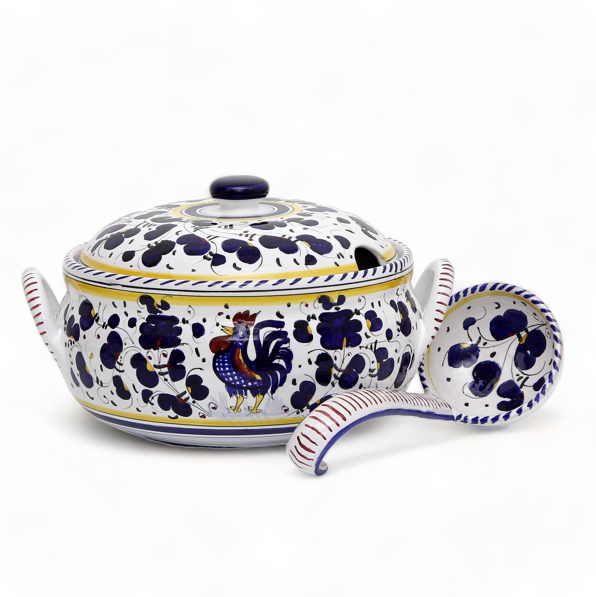 ORVIETO BLUE ROOSTER: Soup Tureen [R]