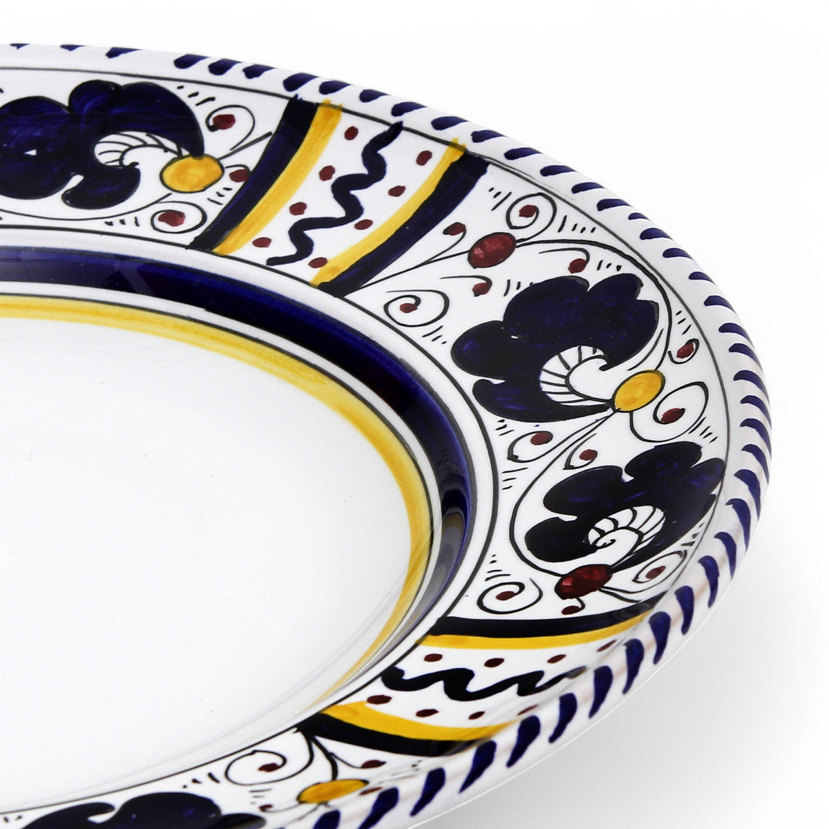 ORVIETO BLUE ROOSTER: Dinner Plate - White Center