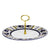 ORVIETO BLUE ROOSTER: Tid Bit Server Plate with Golden or Chrome Oval Metal Handle - Artistica.com
