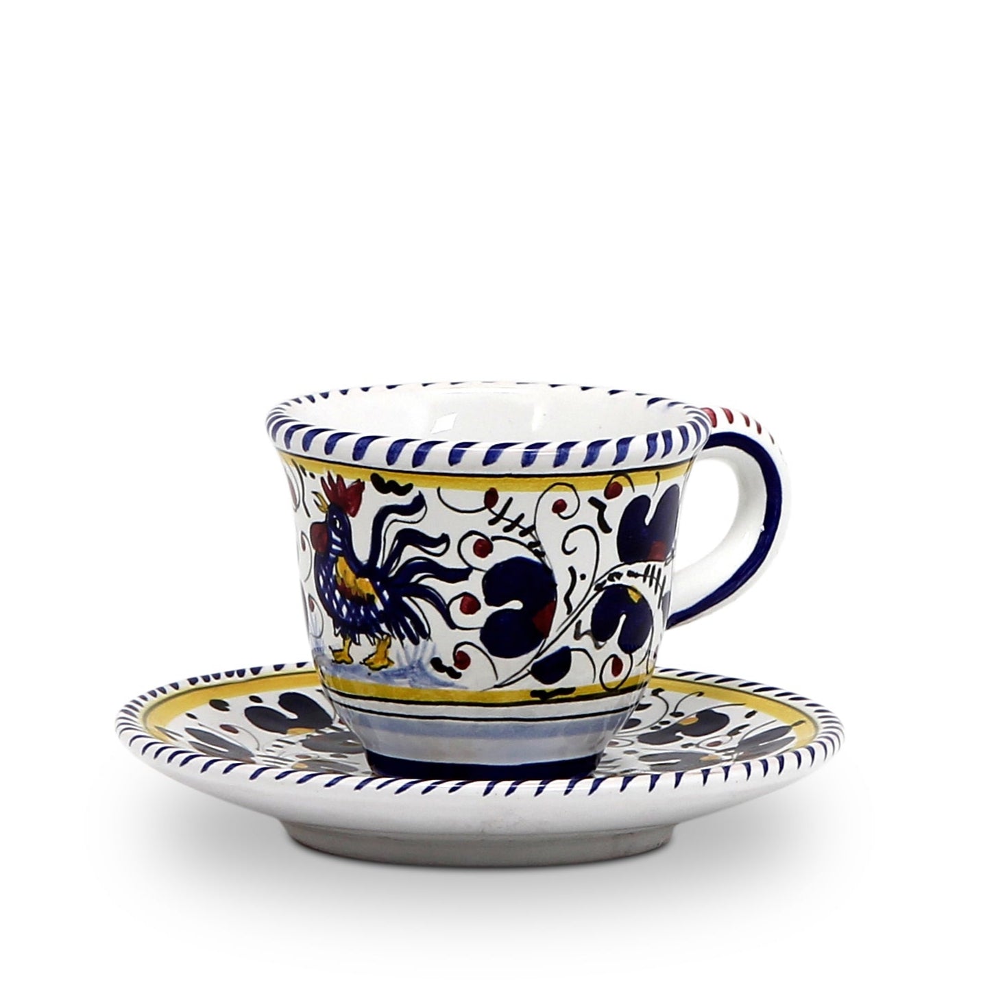 ORVIETO BLUE ROOSTER: Espresso cup and Saucer