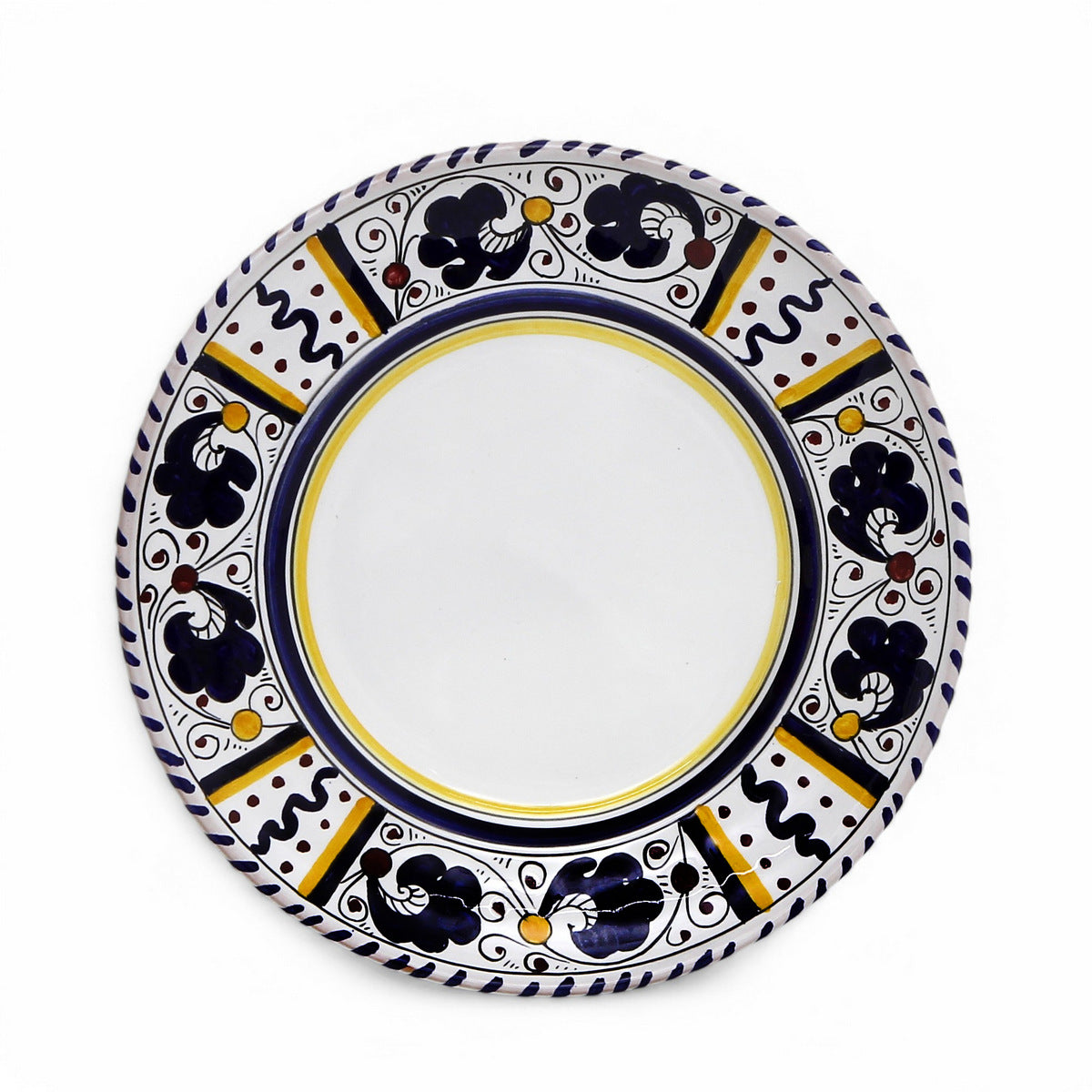 ORVIETO BLUE ROOSTER: Salad Plate - White Center