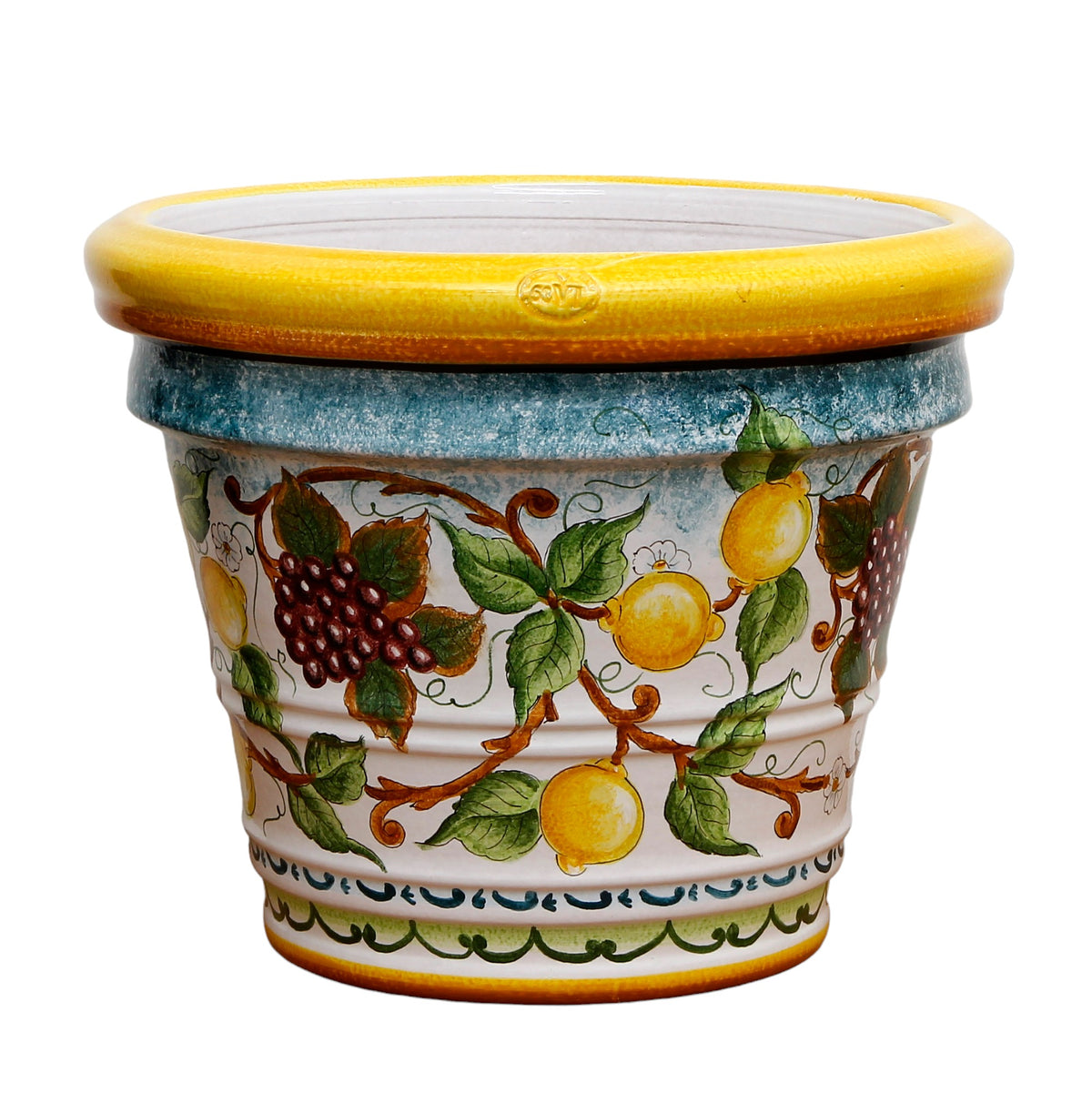 LIMONIERA PLANTER VASE: Large (20"Ø) Cachepot-Planter for plants and trees - Design CAPRI on Pedestal Base