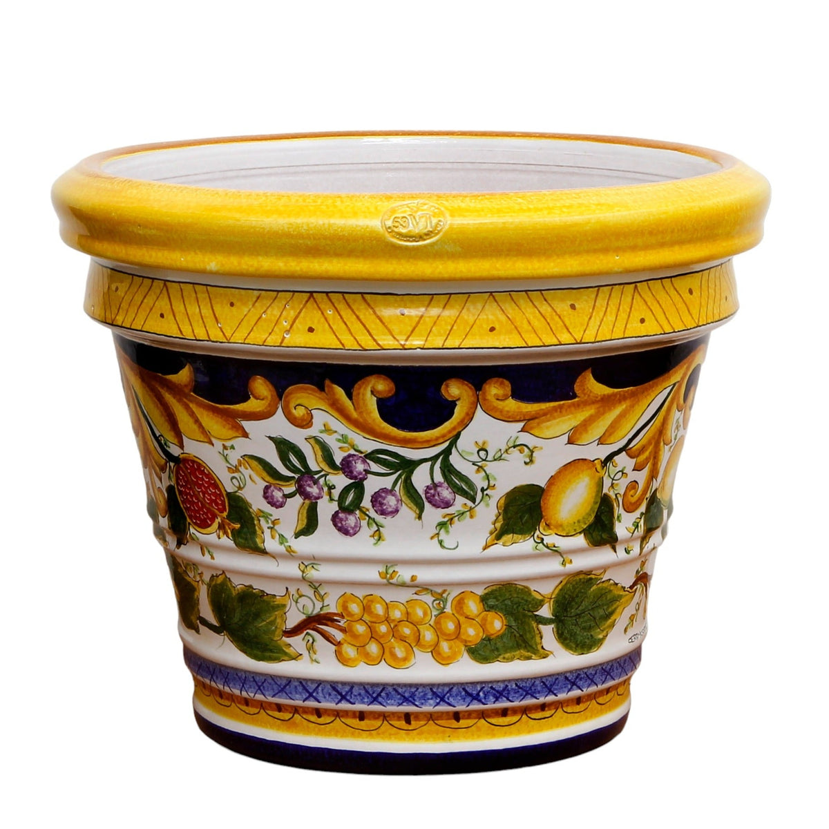 LIMONIERA PLANTER VASE: Large (20"Ø) Cachepot-Planter for plants and trees - Design VIETRI on Pedestal Base