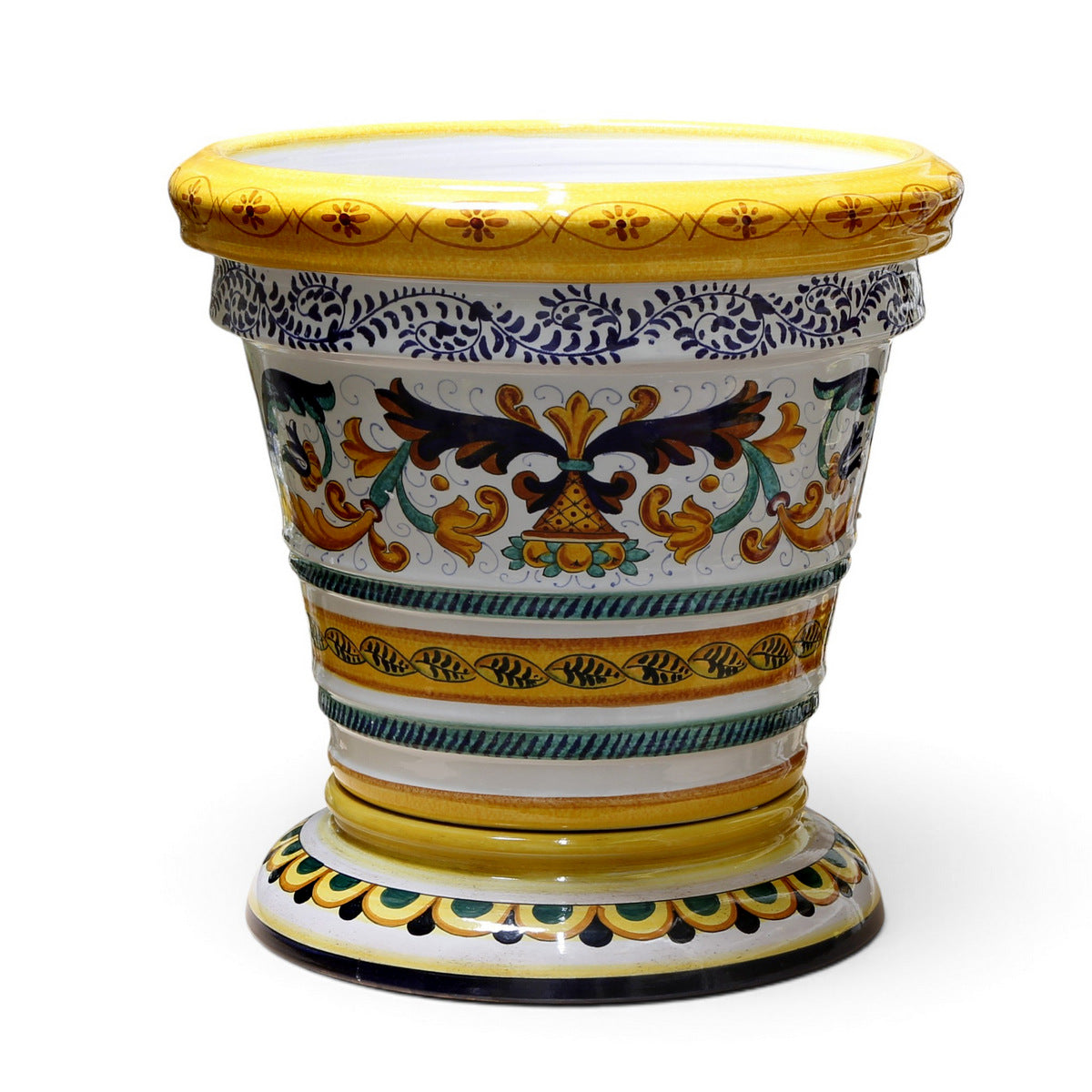 LIMONIERA PLANTER VASE: Large (20"Ø) Cachepot-Planter for plants and trees - Design CASTELLEONE on Pedestal Base