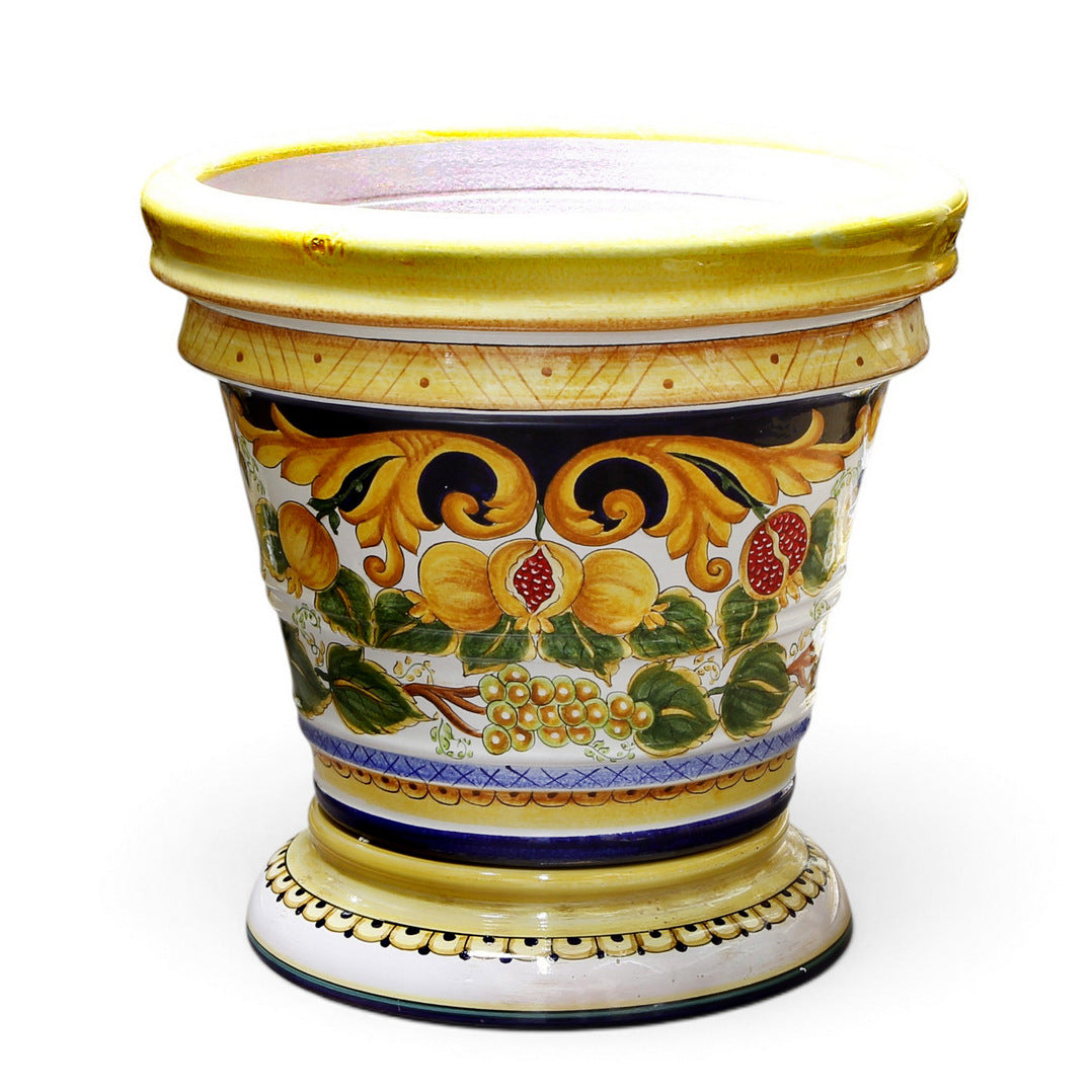 LIMONIERA PLANTER VASE: Large (20"Ø) Cachepot-Planter for plants and trees - Design VIETRI on Pedestal Base