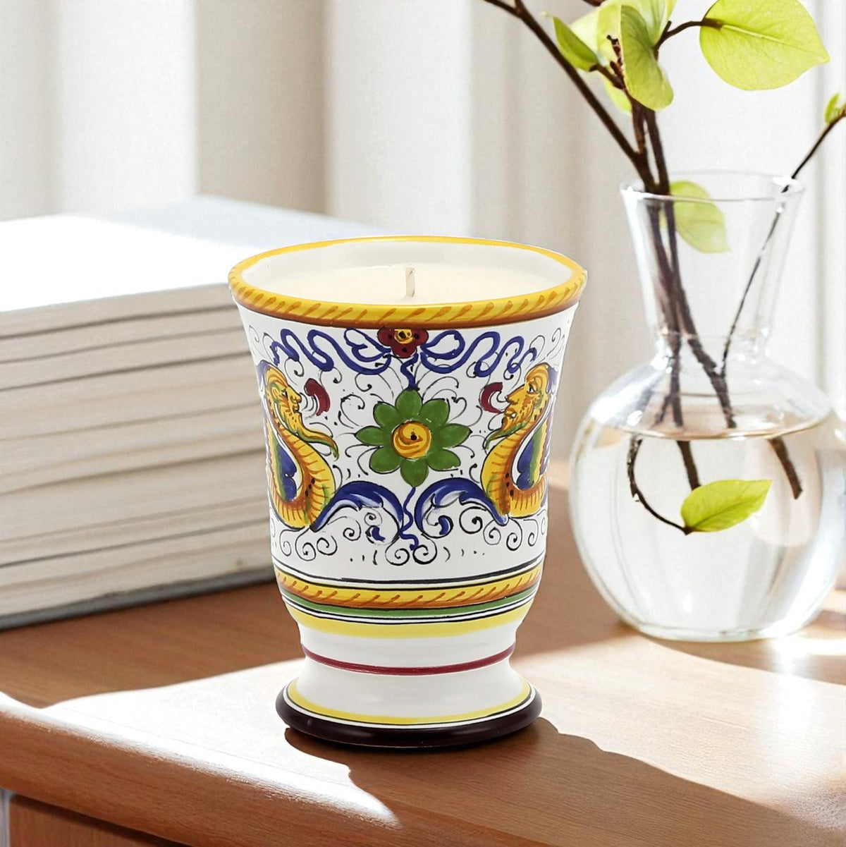DERUTA CANDLES: Bell Cup Candle ~ Deruta Raffaellesco  Design