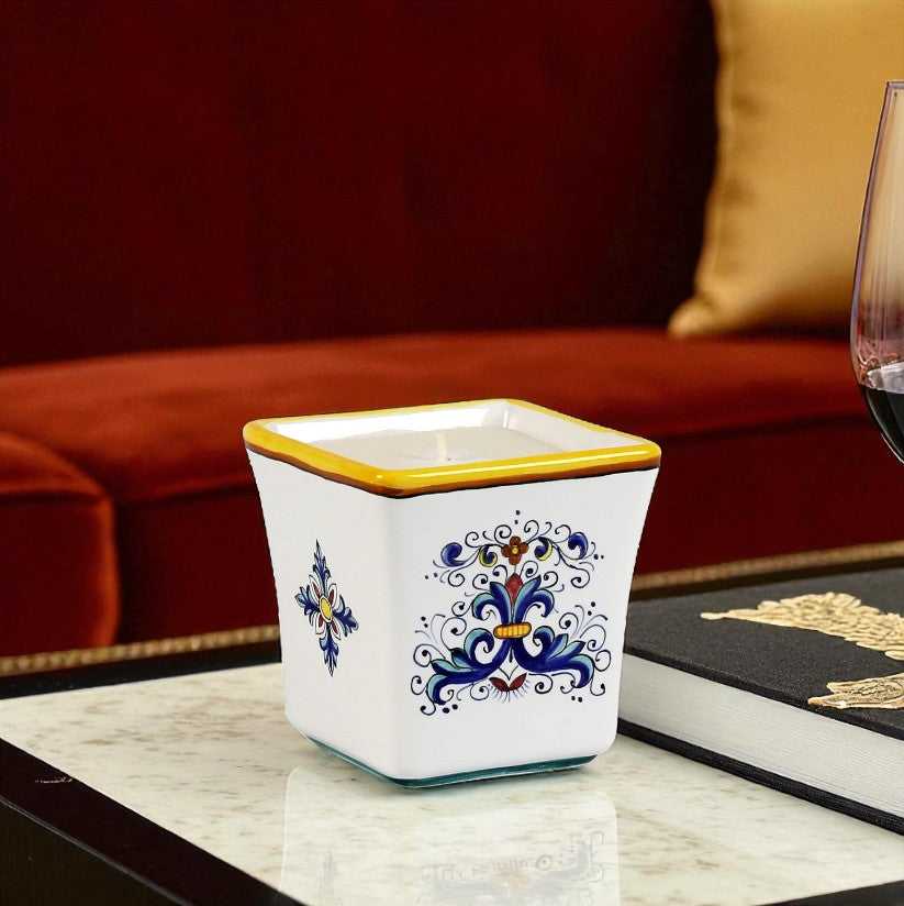 DERUTA CANDLES: Square Flared Candle Ricco Deruta Design - Artistica.com