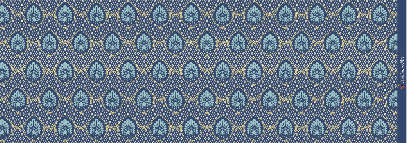 SUBLIMART: Geometric - Porcelain Soy Wax Candle 'Peacock' (Design #GEO05)