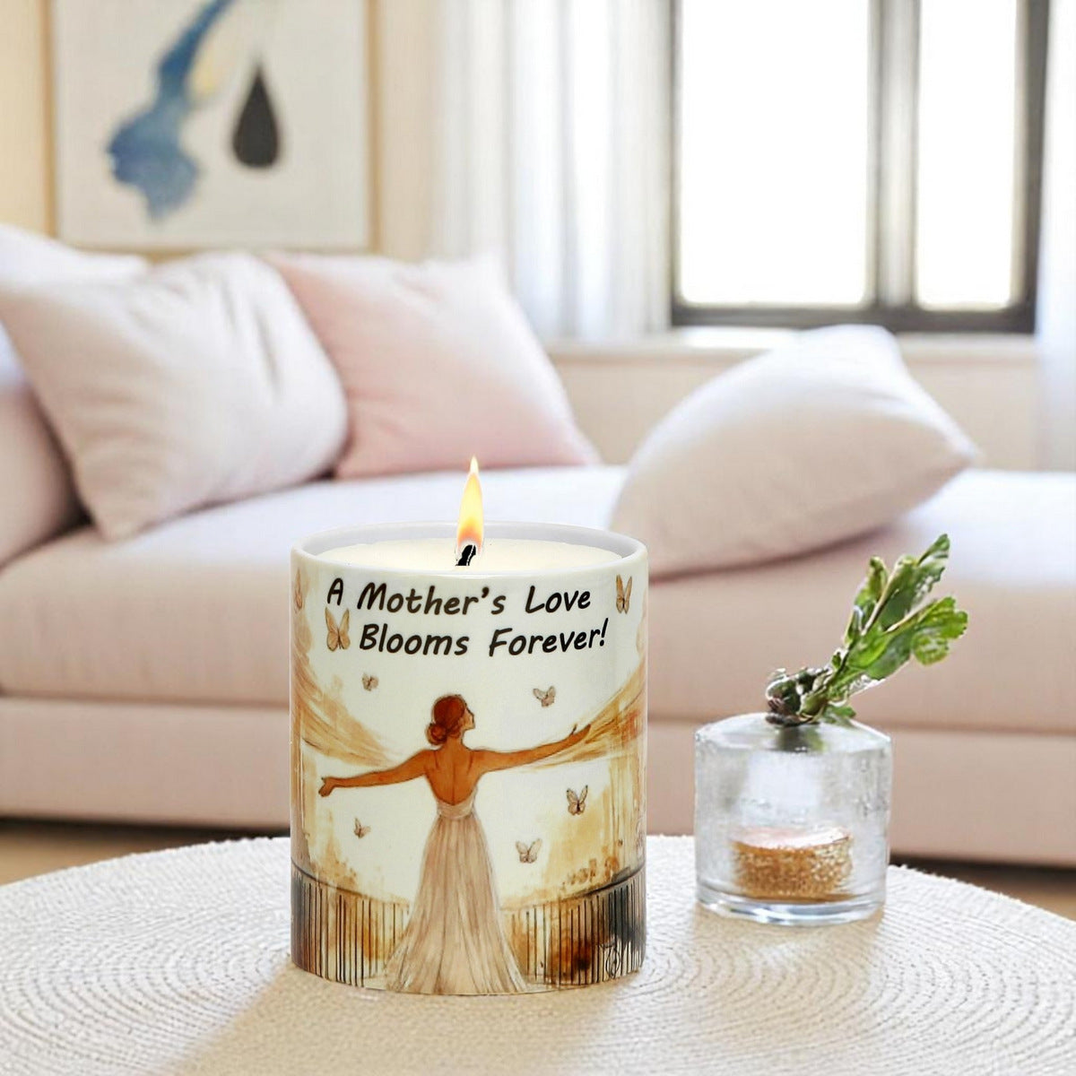 SUBLIMART: Mother's Day Candle "Mother's Love Blooms Forever!" by RC Designs
