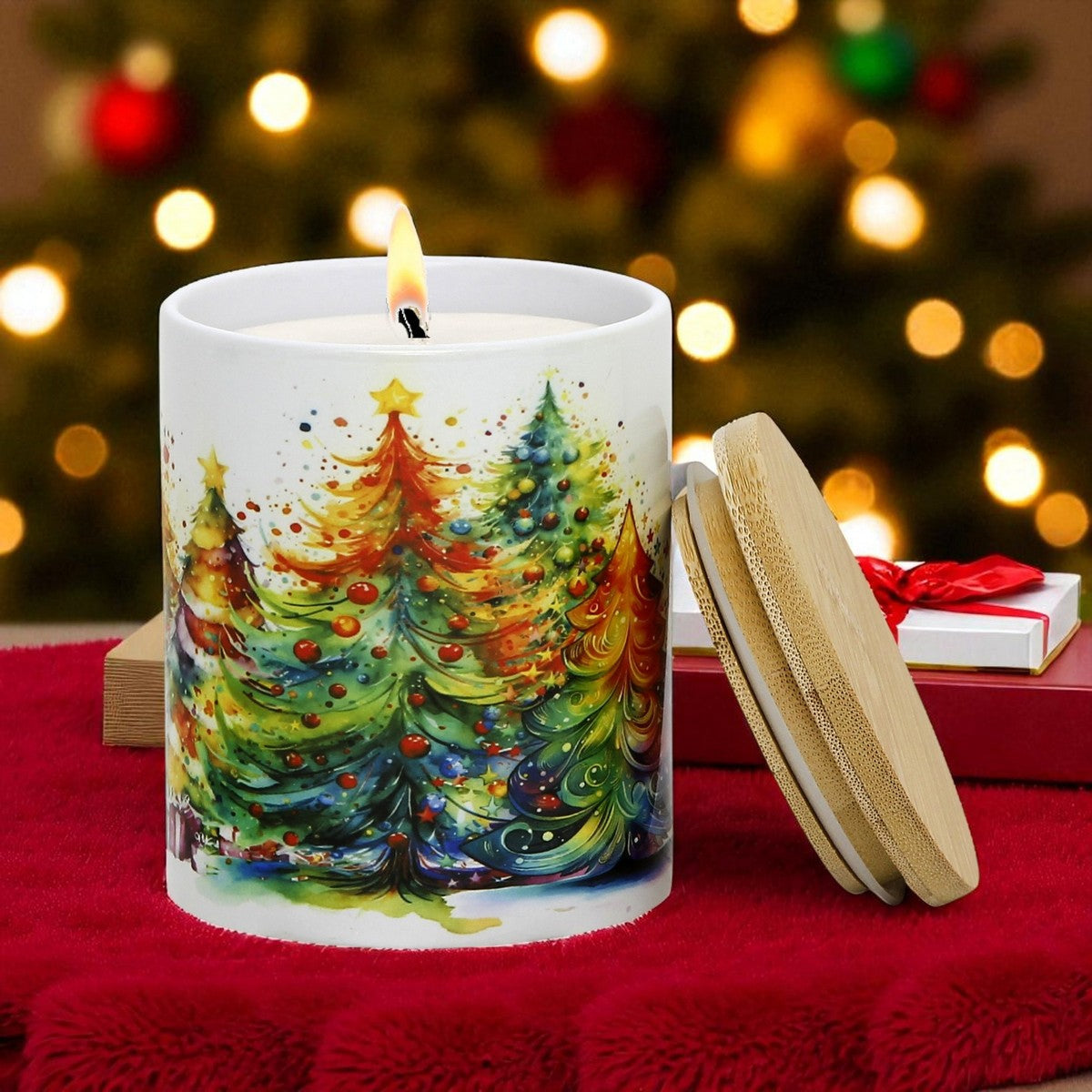 SUBLIMART: Christmas - Soy Wax Candle – Christmas tree Deluxe Design