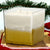 GILDED: Soy Wax Candle with hand painted gold accent. Large square thick glass container