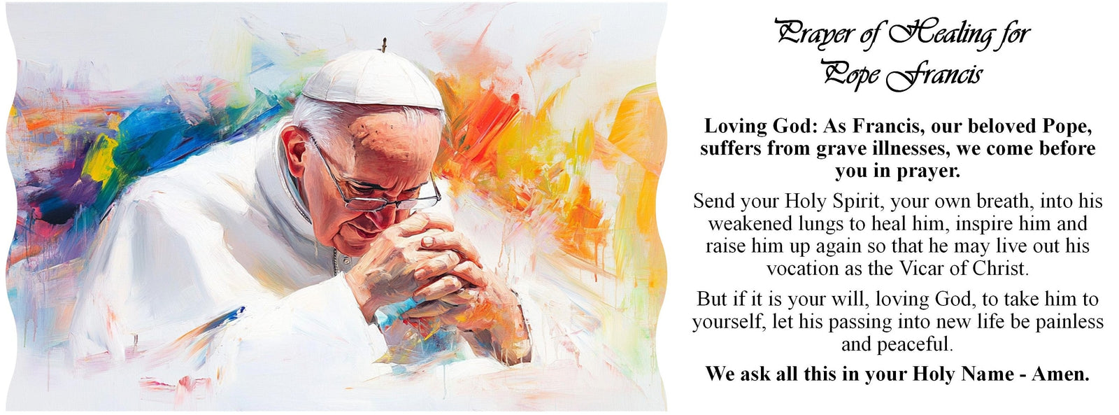 Pope Francis Prayer Candle – Porcelain Tumbler with Soy Wax & Healing Blessing