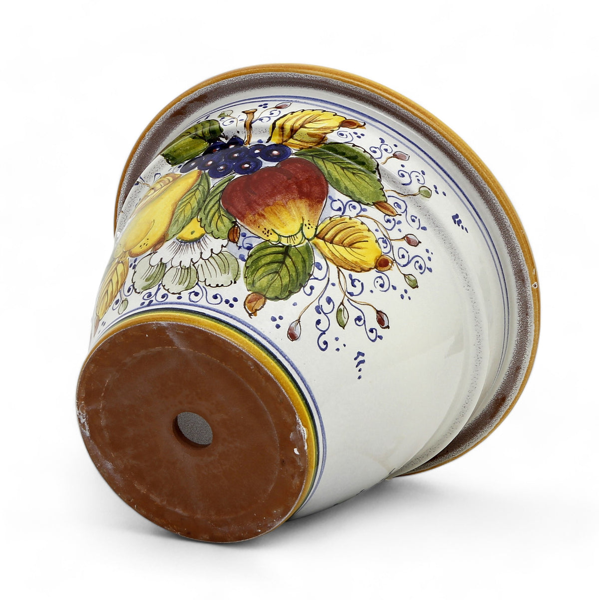 TOSCANA PLANTER: Round Tuscan planter/vase 'Campana' - Strong Terracotta indoor/outdoor freeze resistant - FRUTTA Design