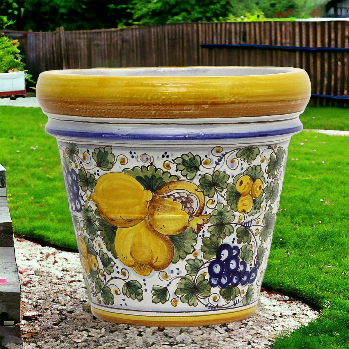 TOSCANA PLANTER: Large Round Tuscan Limoniera planter/vase 'Conca' - Strong Terracotta indoor/outdoor freeze resistant - TUSCANIA Design