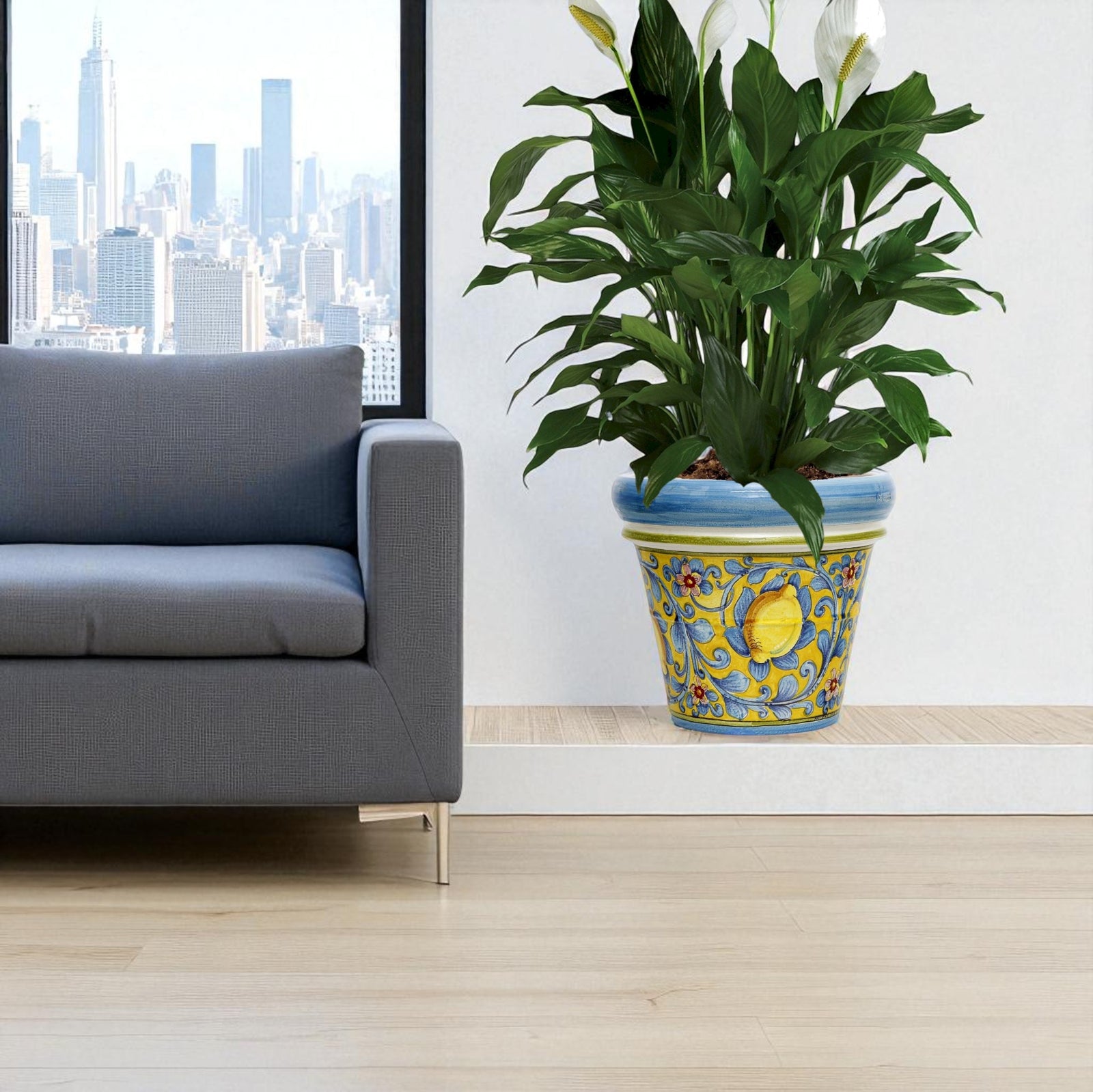 TOSCANA PLANTER: Large Round Tuscan Limoniera planter/vase 'Conca' - Strong Terracotta indoor/outdoor freeze resistant - CAPRI Design