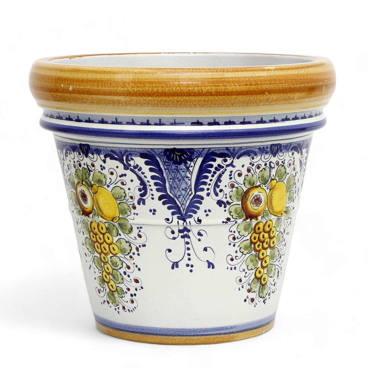 TOSCANA PLANTER: Large Round Tuscan Limoniera planter/vase 'Conca' - Strong Terracotta indoor/outdoor freeze resistant - FRUTTINA Design