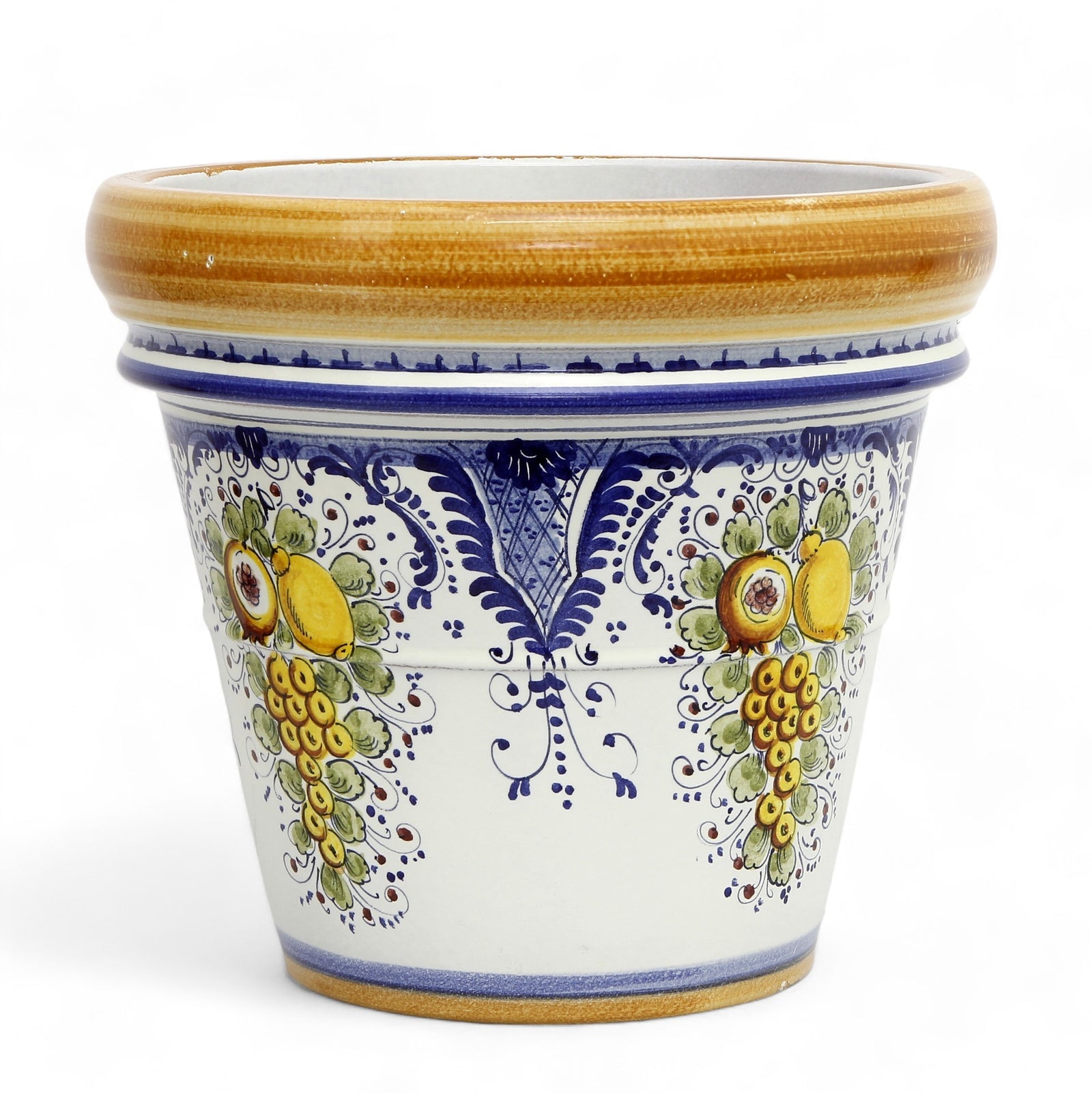 TOSCANA PLANTER: Large Round Tuscan Limoniera planter/vase 'Conca' - Strong Terracotta indoor/outdoor freeze resistant - FRUTTINA Design