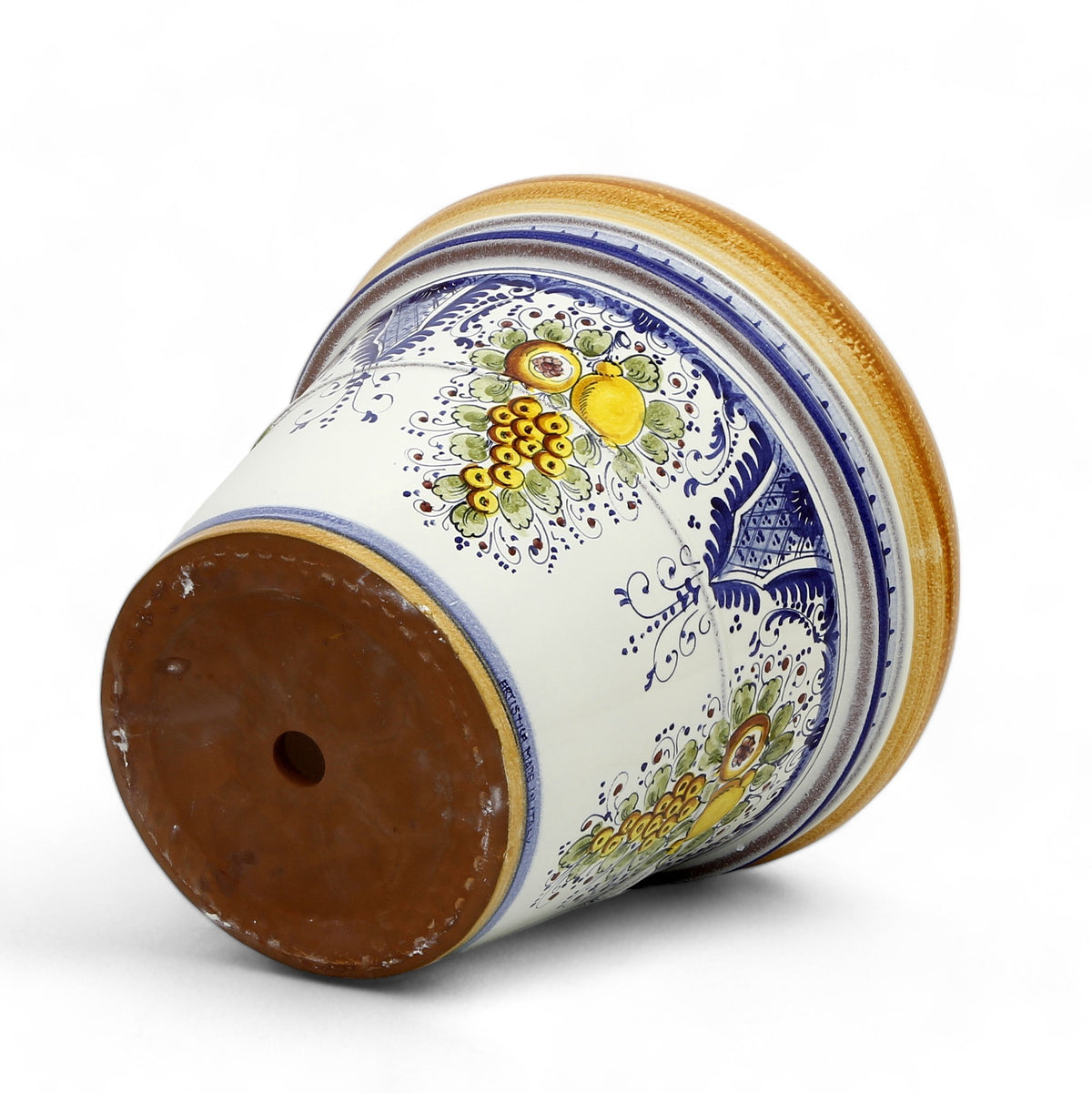 TOSCANA PLANTER: Large Round Tuscan Limoniera planter/vase 'Conca' - Strong Terracotta indoor/outdoor freeze resistant - FRUTTINA Design